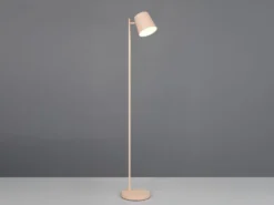 Kleine Akku Stehlampe BLAKE kabellos - dimmbar, Metall Beige, Höhe 125cm