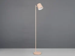 Kleine Akku Stehlampe BLAKE kabellos - dimmbar, Metall Beige, Höhe 125cm