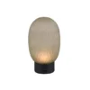 Kleine Akku Tischlampe FACETTE mit Glasschirm Grün, Höhe 20,5cm