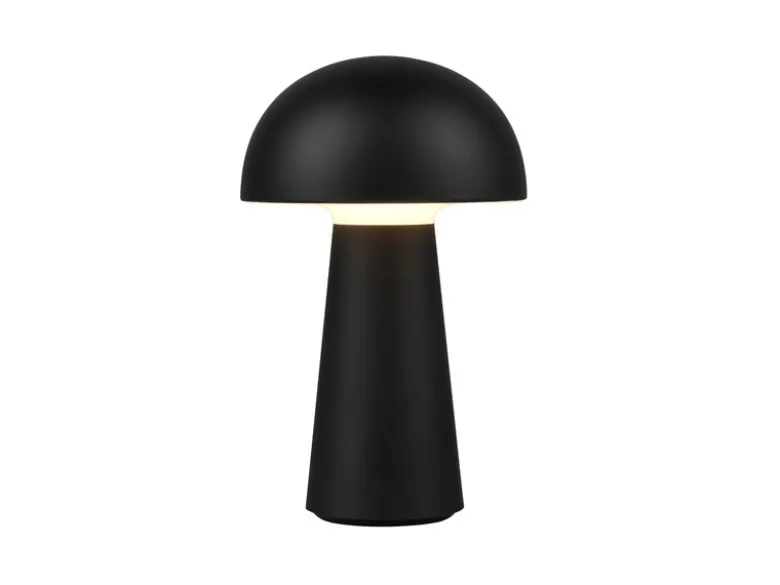 Kleine Akku Tischleuchte LENNON per USB aufladbar Schwarz, Höhe 21cm