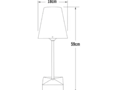 Kleine Außenstehleuchte / Bodenleuchte LUCCA aus Aluminium, Höhe 59cm, Weiß