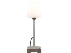 Kleine Außenstehleuchte / Bodenleuchte LUCCA aus Aluminium, Höhe 59cm, Weiß