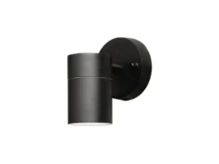 Kleine Außenwandleuchte MODENA Downlight, Höhe 9cm, Aluminium Schwarz