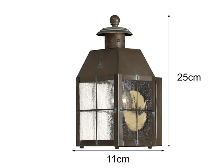Kleine Außenwandleuchte NANTUCKET im antiken Landhausstil, Höhe 25cm