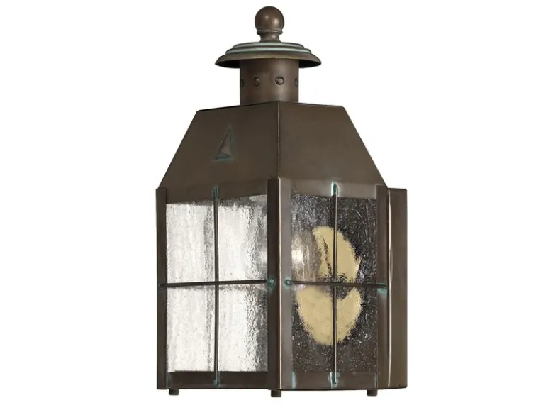 Kleine Außenwandleuchte NANTUCKET im antiken Landhausstil, Höhe 25cm