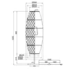 Kleine Boho Stehlampe HIVE Lampenschirm geflochten aus Hanfseil, Höhe 120cm