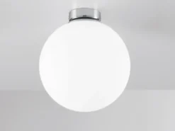 Kleine Deckenleuchte CITY 1 flammig Glaskugel Opal Weiß, Ø 20cm