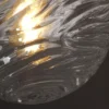 Kleine Deckenleuchte NEREIDE Glaskugel Wellenmuster Transparent, Ø 25cm