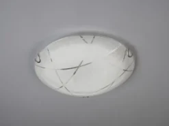 Kleine Deckenschale SANDRINA Glas Lampenschirm mit Streifendekor Ø 30cm