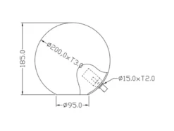 Kleine Glas Kugel Tischlampe Weiß Ø 20cm inkl. E27 LED
