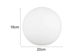 Kleine Glas Kugel Tischlampe Weiß Ø 20cm inkl. E27 LED