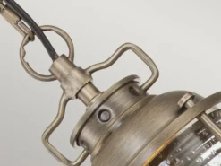 Kleine Industrial Pendelleuchte ASHLAND BAY für Innen & Außen, Bronze Ø15cm