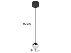 Kleine Kugel LED Pendelleuchte SENTA höhenverstellbar, Licht neutralweiß Ø 10cm