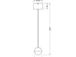 Kleine Kugel LED Pendelleuchte SENTA höhenverstellbar, Licht neutralweiß Ø 10cm