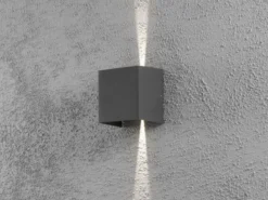 Kleine LED Außenwandleuchte CREMONA Up and Down Höhe 13,5cm, Anthrazit