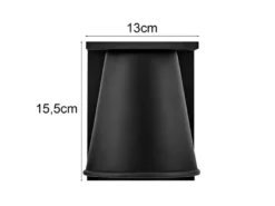 Kleine LED Außenwandleuchte HANS Schwarz, Salzluft resistent, Höhe 15,5cm