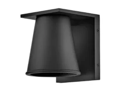 Kleine LED Außenwandleuchte HANS Schwarz, Salzluft resistent, Höhe 15,5cm