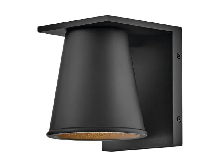 Kleine LED Außenwandleuchte HANS Schwarz, Salzluft resistent, Höhe 15,5cm