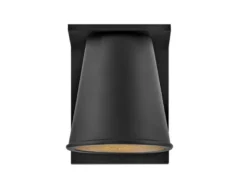 Kleine LED Außenwandleuchte HANS Schwarz, Salzluft resistent, Höhe 15,5cm