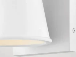 Kleine LED Außenwandleuchte HANS Weiß, Salzluft resistent, Höhe 15,5cm