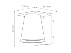 Kleine LED Außenwandleuchte HANS Weiß, Salzluft resistent, Höhe 15,5cm