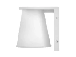 Kleine LED Außenwandleuchte HANS Weiß, Salzluft resistent, Höhe 15,5cm