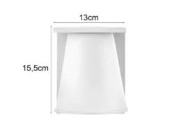 Kleine LED Außenwandleuchte HANS Weiß, Salzluft resistent, Höhe 15,5cm