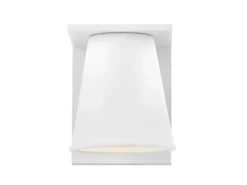 Kleine LED Außenwandleuchte HANS Weiß, Salzluft resistent, Höhe 15,5cm