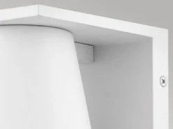 Kleine LED Außenwandleuchte HANS Weiß, Salzluft resistent, Höhe 15,5cm