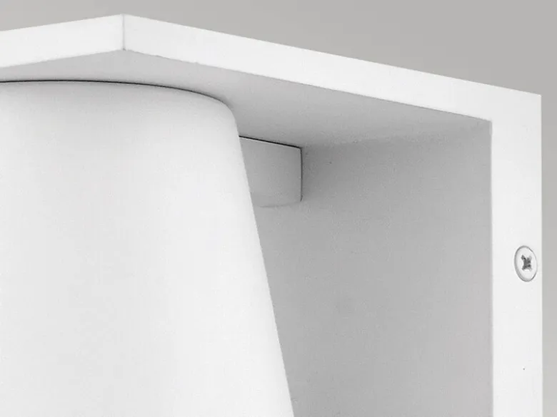 Kleine LED Außenwandleuchte HANS Weiß, Salzluft resistent, Höhe 15,5cm