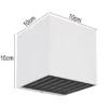 Kleine LED Außenwandleuchte ILLI Würfel aus Aluminium in Weiß, 10x10cm