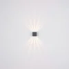 Kleine LED Außenwandleuchte ILLI Würfel aus Aluminium in Anthrazit, 10x10cm