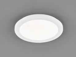 Kleine LED Deckenleuchte CAMILLUS flache Badezimmerlampe dimmbar Ø26cm Weiß IP44