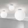 Kleine LED Deckenleuchte 1 flammig Glaskugel Opal Weiß, Ø 20cm