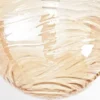 Kleine LED Deckenleuchte Glaskugel Wellenmuster Champagner, Ø 25cm