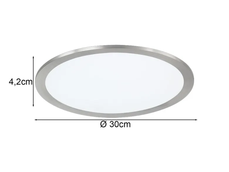 Kleine LED Deckenleuchte PHOENIX extrem flach & rund, dimmbar, Ø 30cm
