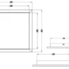Kleine LED Deckenleuchte PHOENIX extrem flach dimmbar, Quadrat 30cm