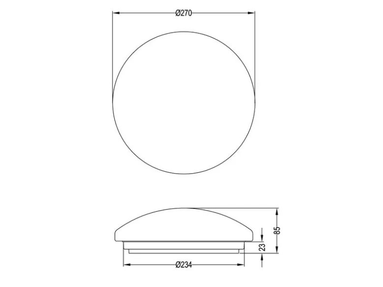 Kleine LED Deckenleuchte POLLUX IP44 mit Bewegungsmelder, Ø 27cm