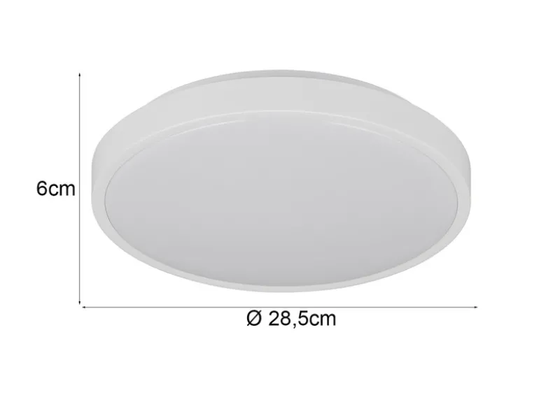 Kleine LED Deckenleuchte SLOPE ultraflach, Weiß, Ø 28,5cm