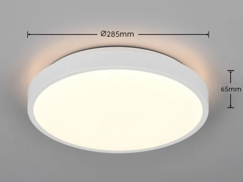 Kleine LED Deckenleuchte SLOPE ultraflach, Weiß, Ø 28,5cm