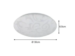 Kleine LED Deckenleuchte UMBRIA mit Rankenmuster, rund Ø 30cm