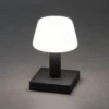 Kleine LED Outdoor Akku Tischleuchte MONACO per USB aufladbar, Anthrazit H: 19cm