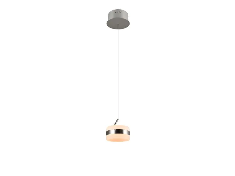 Kleine LED Pendelleuchte DIOS höhenverstellbar 1-flammig, Silber Ø 15,5cm