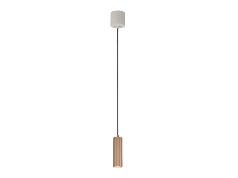 Kleine LED Pendelleuchte einflammig aus Metall Coffee Ø 5,5cm