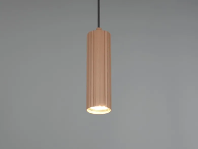 Kleine LED Pendelleuchte einflammig aus Metall Coffee Ø 5,5cm