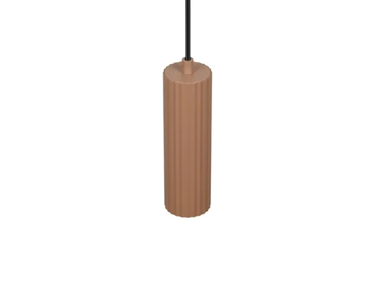 Kleine LED Pendelleuchte einflammig aus Metall Coffee Ø 5,5cm