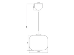 Kleine LED Pendelleuchte einflammig mit Glas Lampenschirm Weiß Ø 25cm