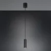 Kleine LED Pendelleuchte einflammig aus Metall Schwarz Ø 5,5cm