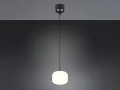 Kleine LED Pendelleuchte einflammig mit Glas Lampenschirm Weiß Ø 15cm