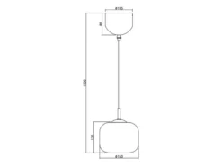 Kleine LED Pendelleuchte einflammig mit Glas Lampenschirm Weiß Ø 15cm